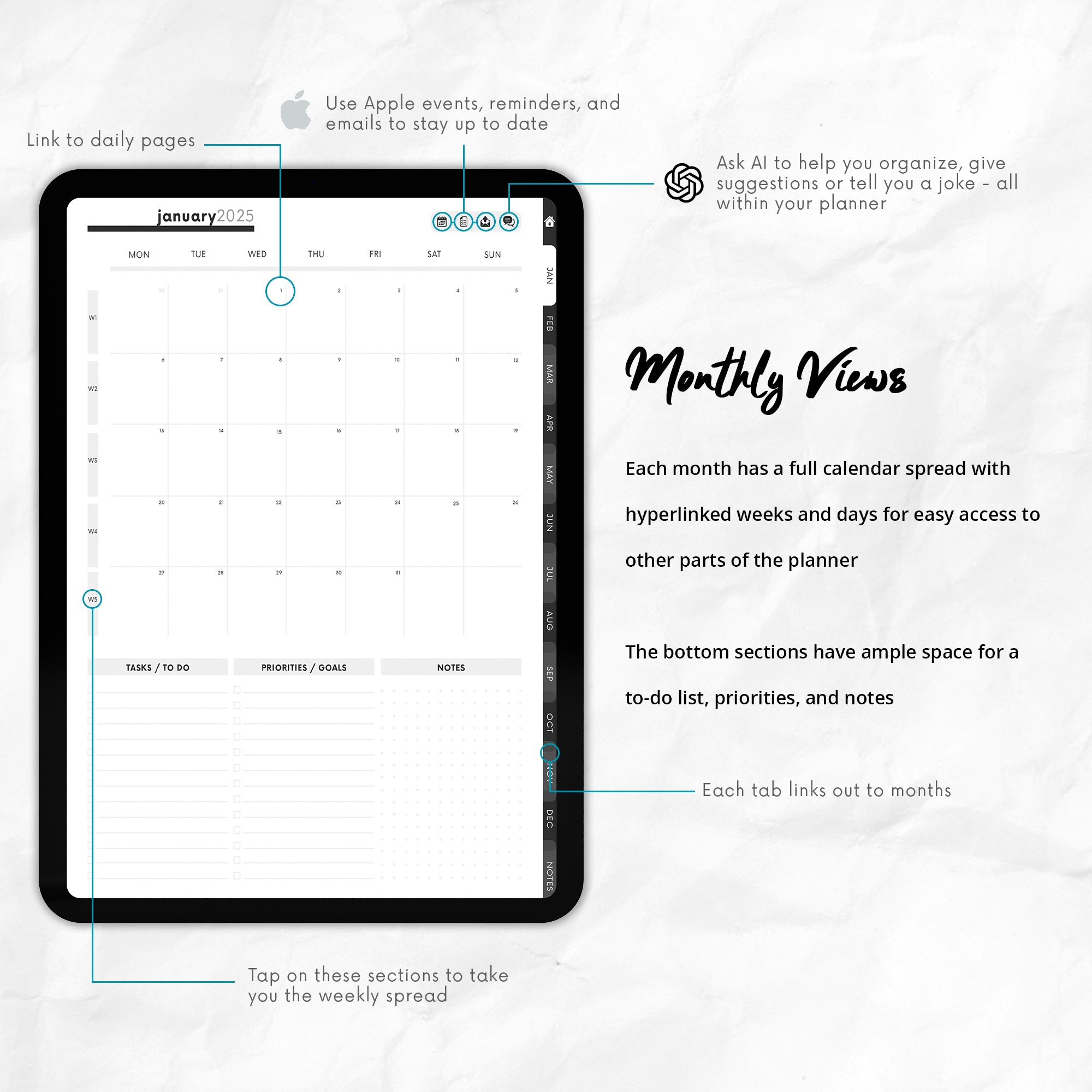 2025 Unico Digital Planner + Sticker Pack