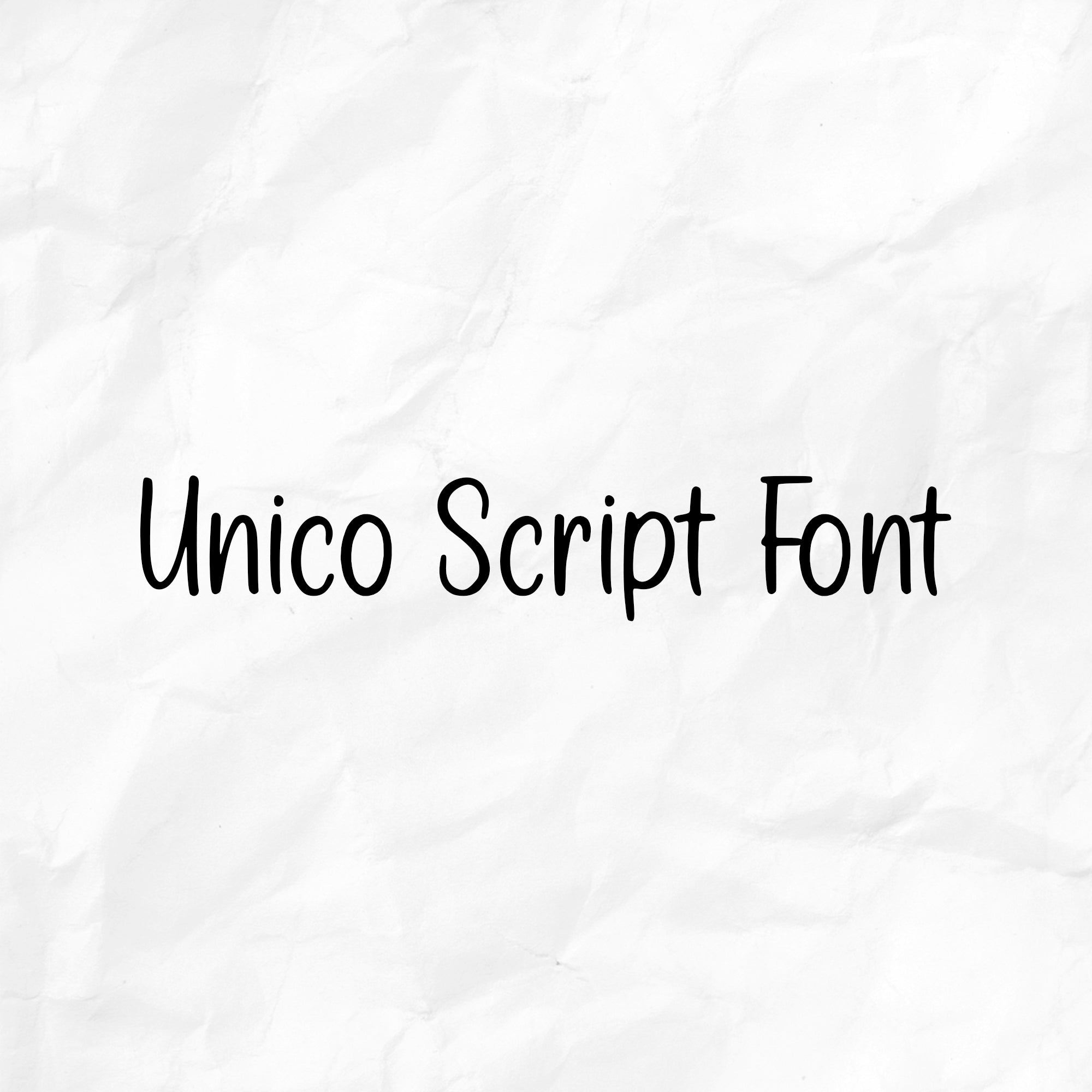 Unico Script Font