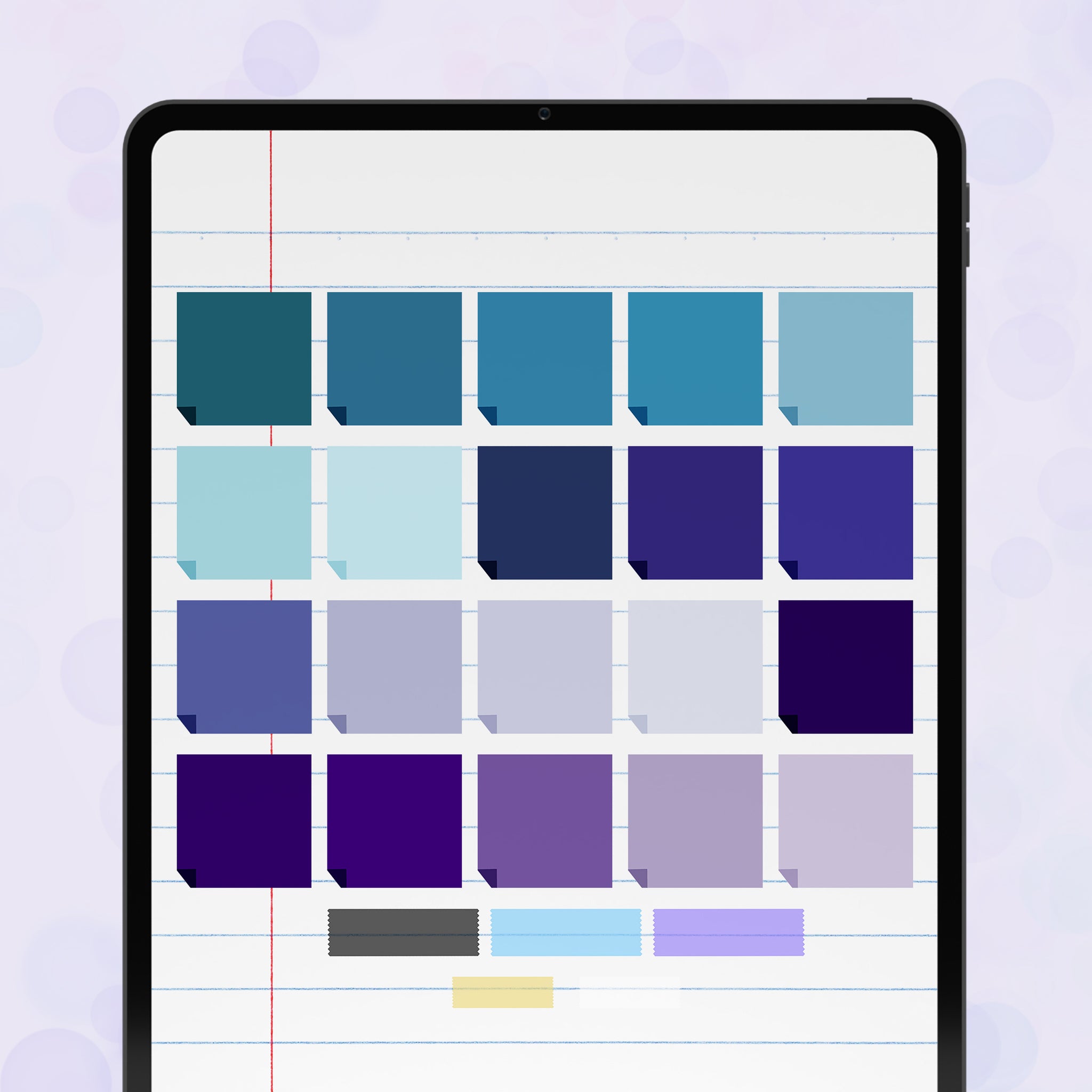 60+ Sticky Note Stickers - Blue/Purple