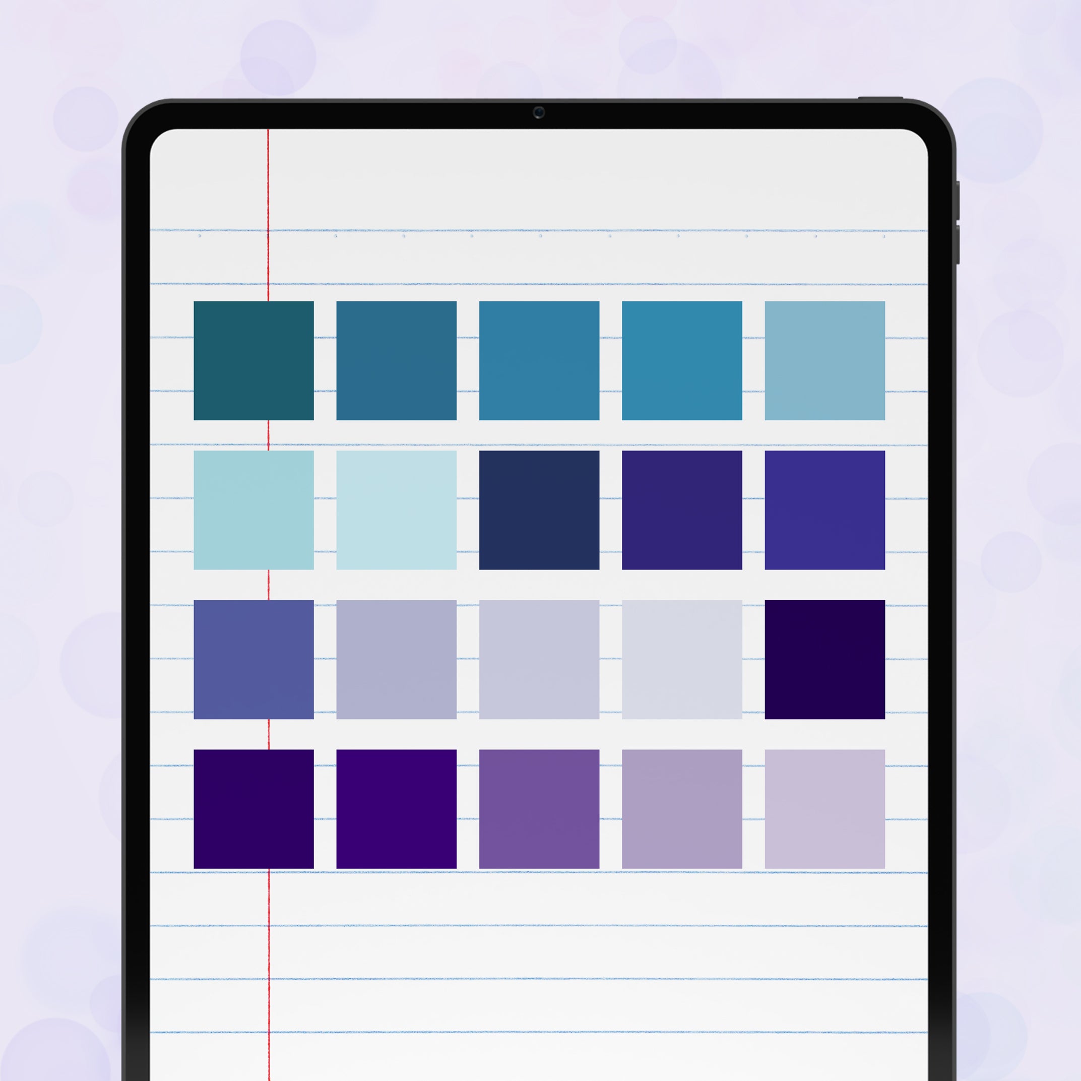 60+ Sticky Note Stickers - Blue/Purple