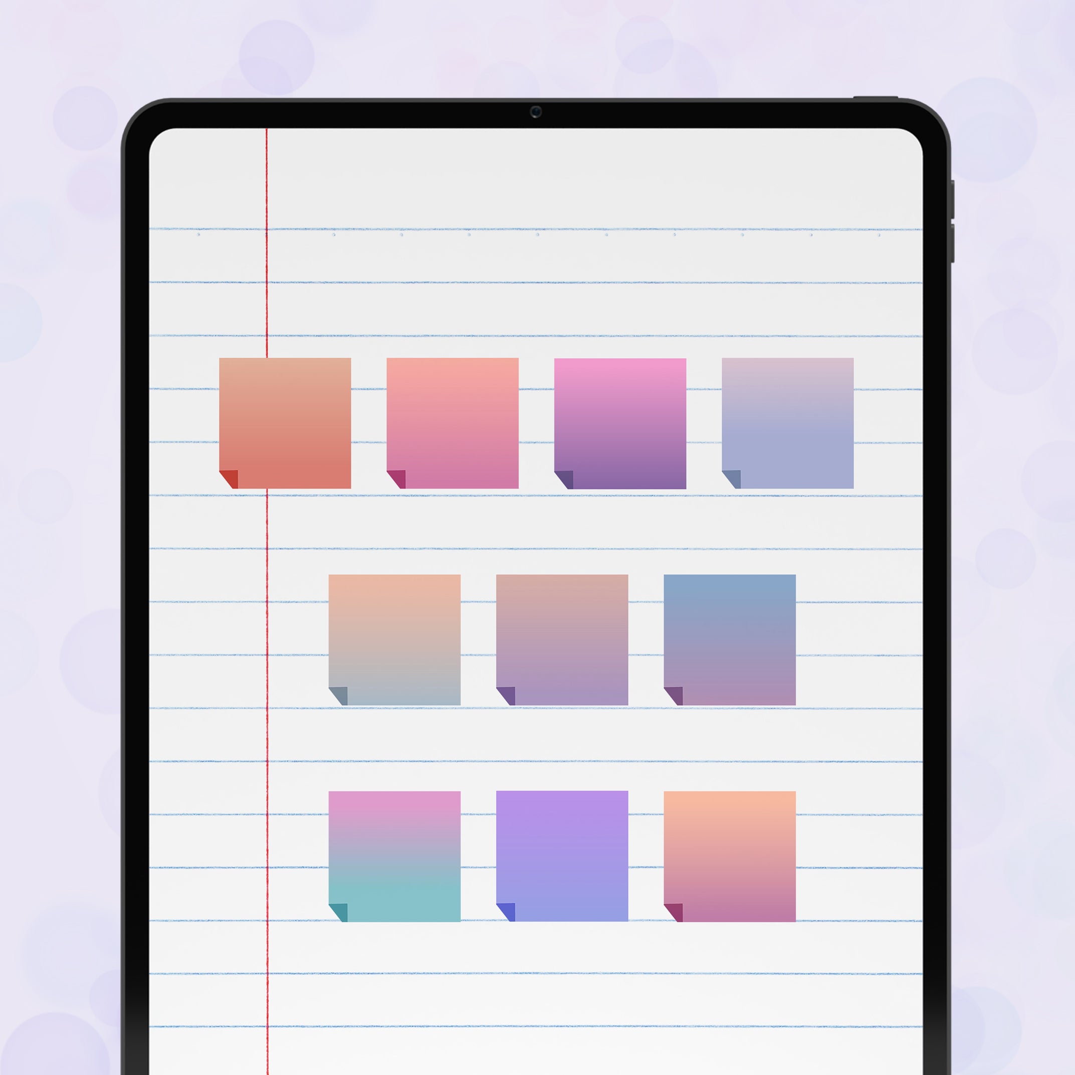 10 Sticky Note Stickers - Ombre โ Unico Planner