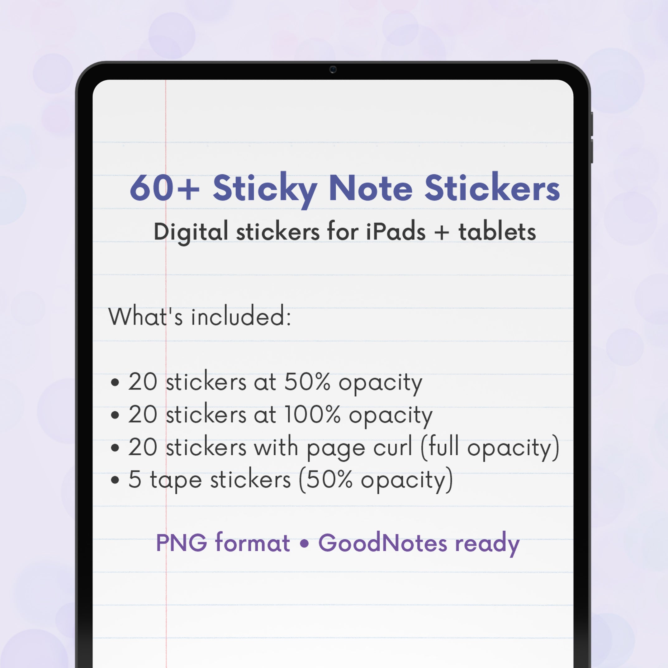 60+ Sticky Note Stickers - Red/Orange