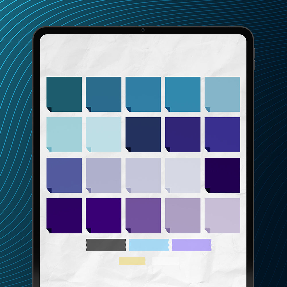 60+ Sticky Note Stickers - Blue/Purple