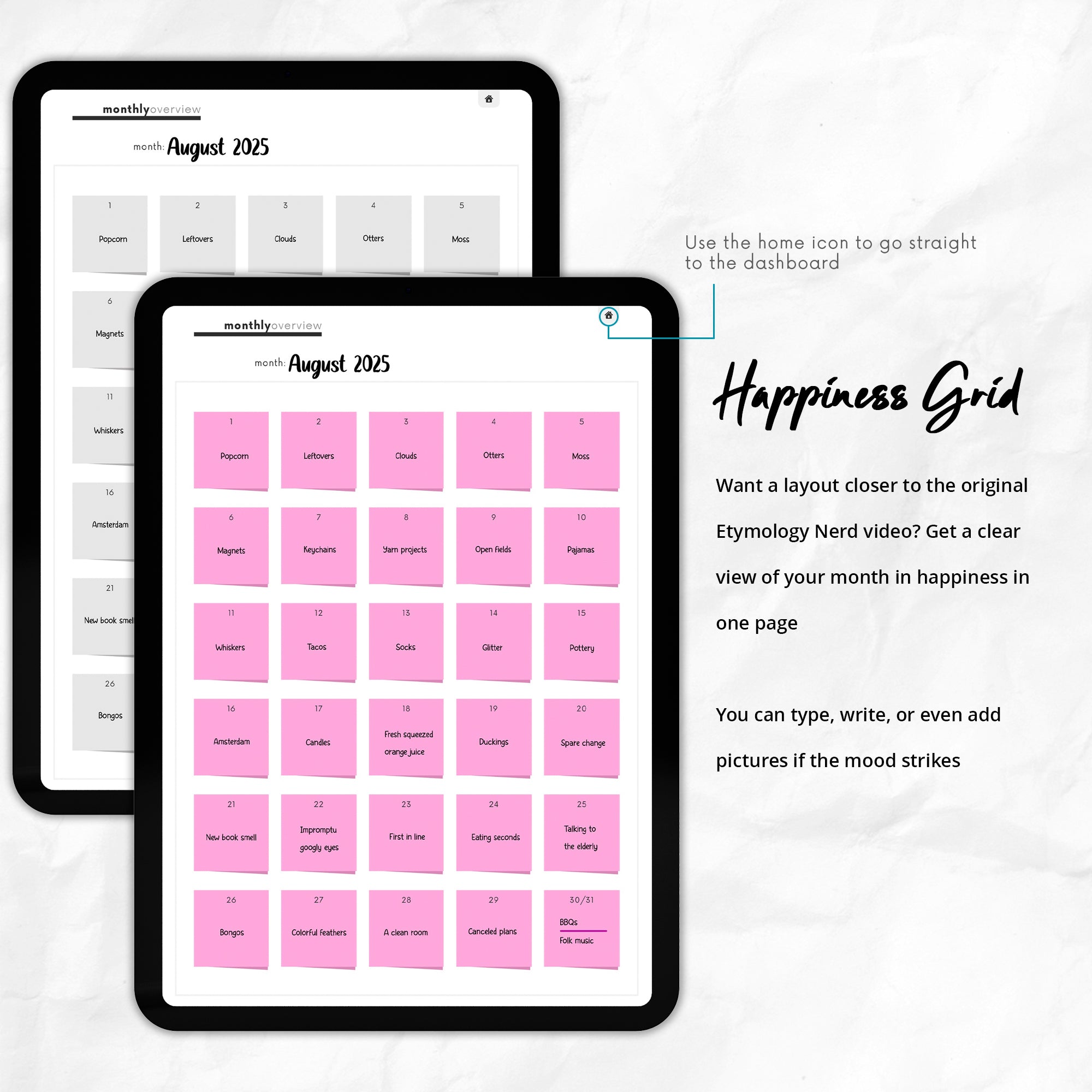 Feliz - A 5 Second Happiness Wall Journal