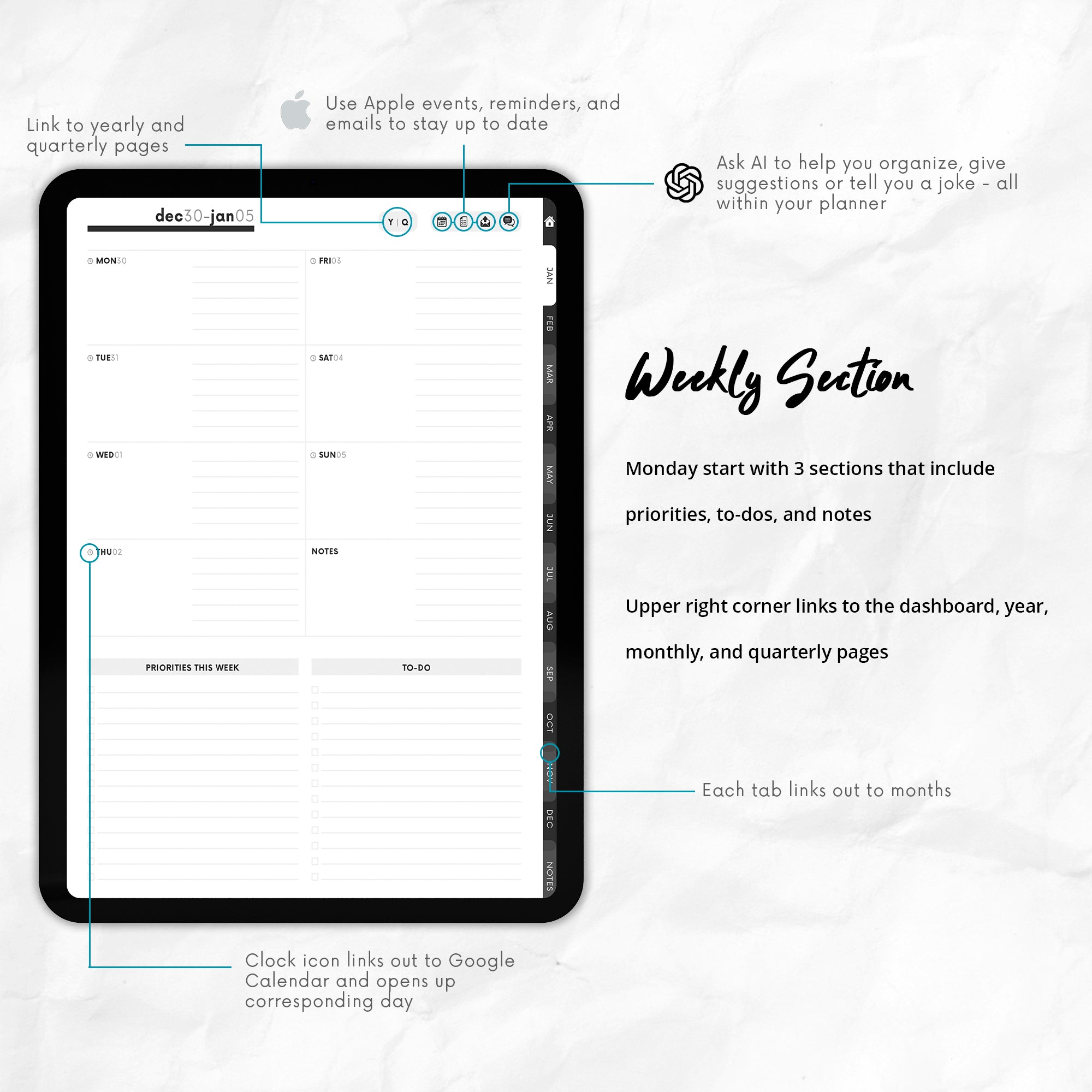 2025 Unico Digital Planner + Sticker Pack