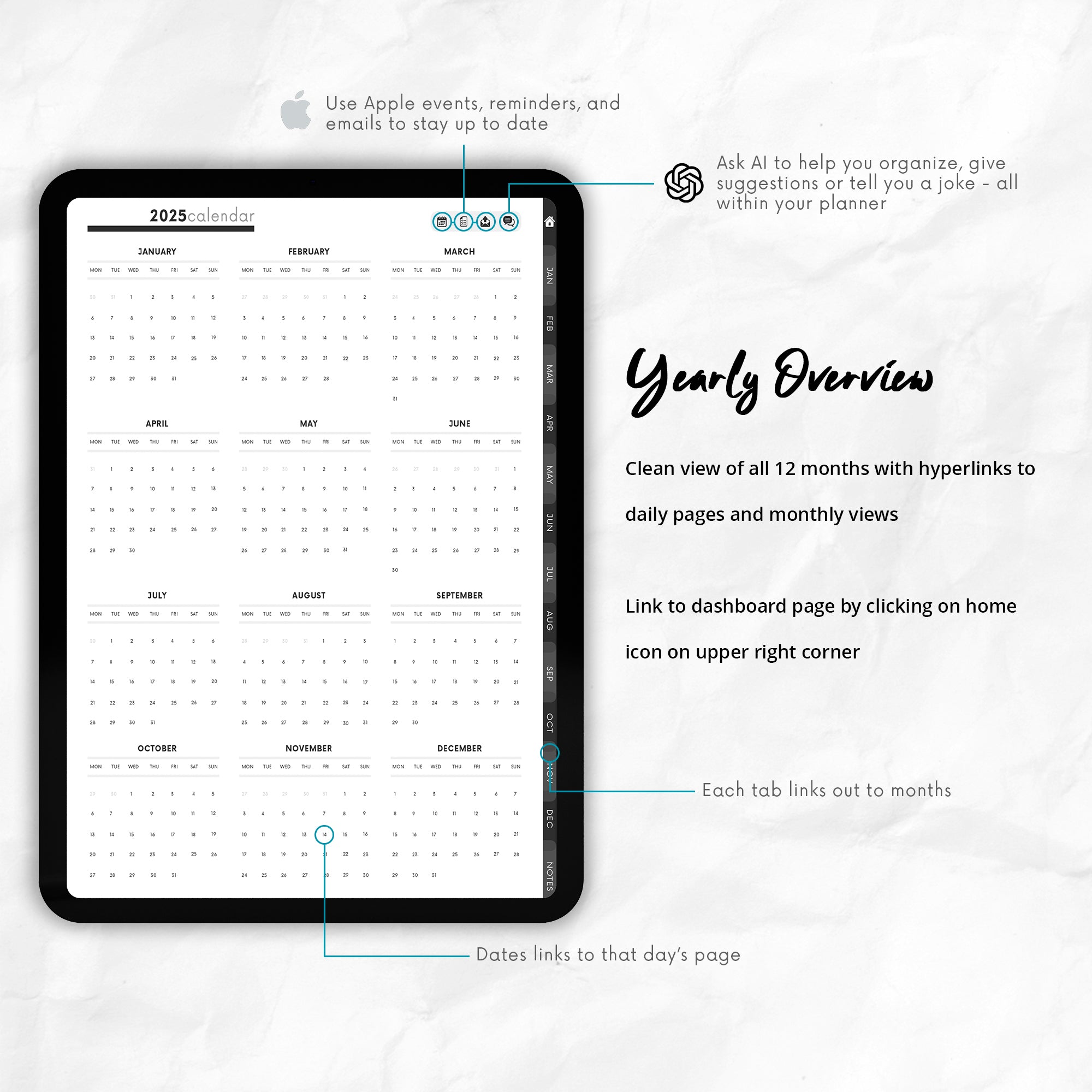 2025 Unico Digital Planner + Sticker Pack